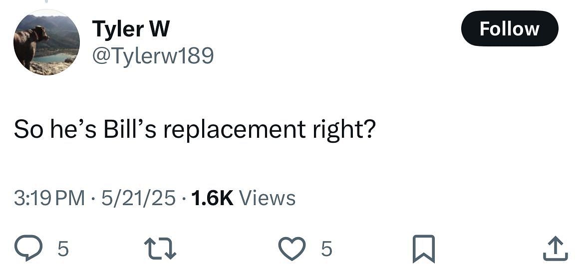 A fan questions if Vaughn is Self's replacement